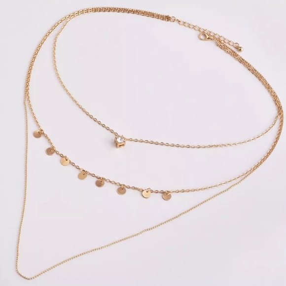 {BRAIDEN} dainty round coin layered necklace - Picture 2 of 5